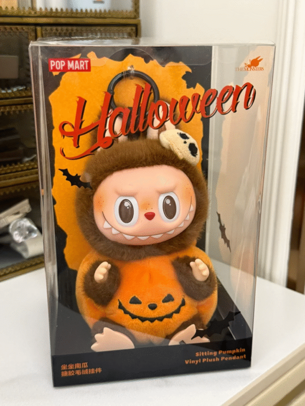 2a4992617c0fab31c90c9163a994b87 LABUBU Halloween Happy Party Series - Sitting Pumpkin Vinyl Plush Pendant