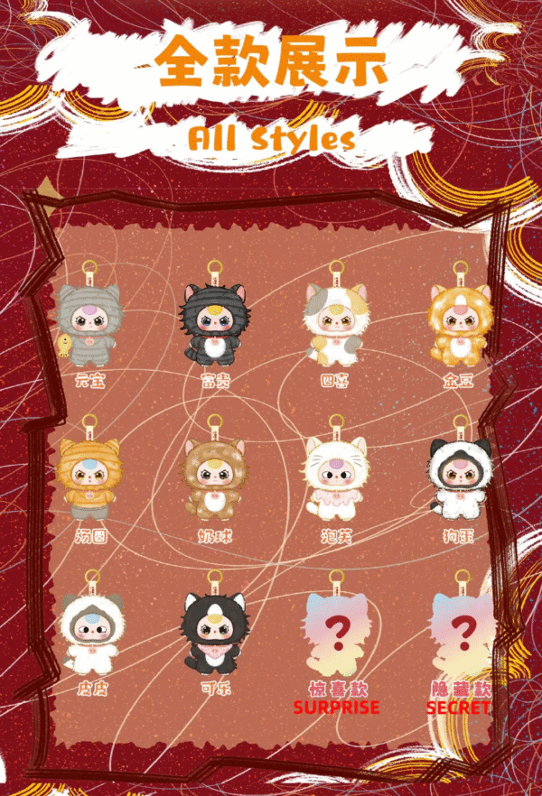 3e43ce2ccbc130225cb378a9bb19a1f Baby Three-Whose Cat Is This Series Plush Dolls Blind Box