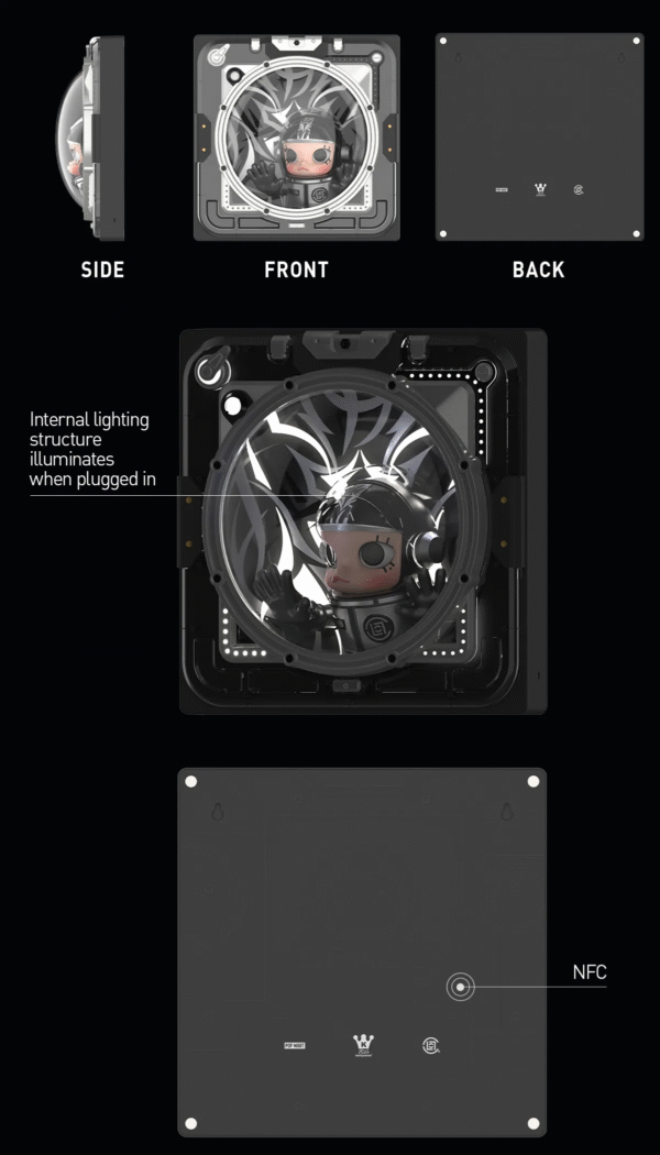 MEGA SPACE MOLLY 400% CLOT-Black Alienegra & ''IN SPACE'' 3D Painting