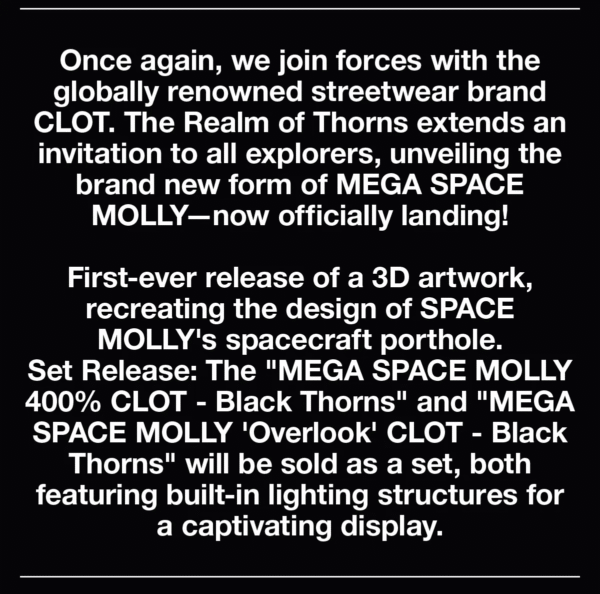 MEGA SPACE MOLLY 400% CLOT-Black Alienegra & ''IN SPACE'' 3D Painting