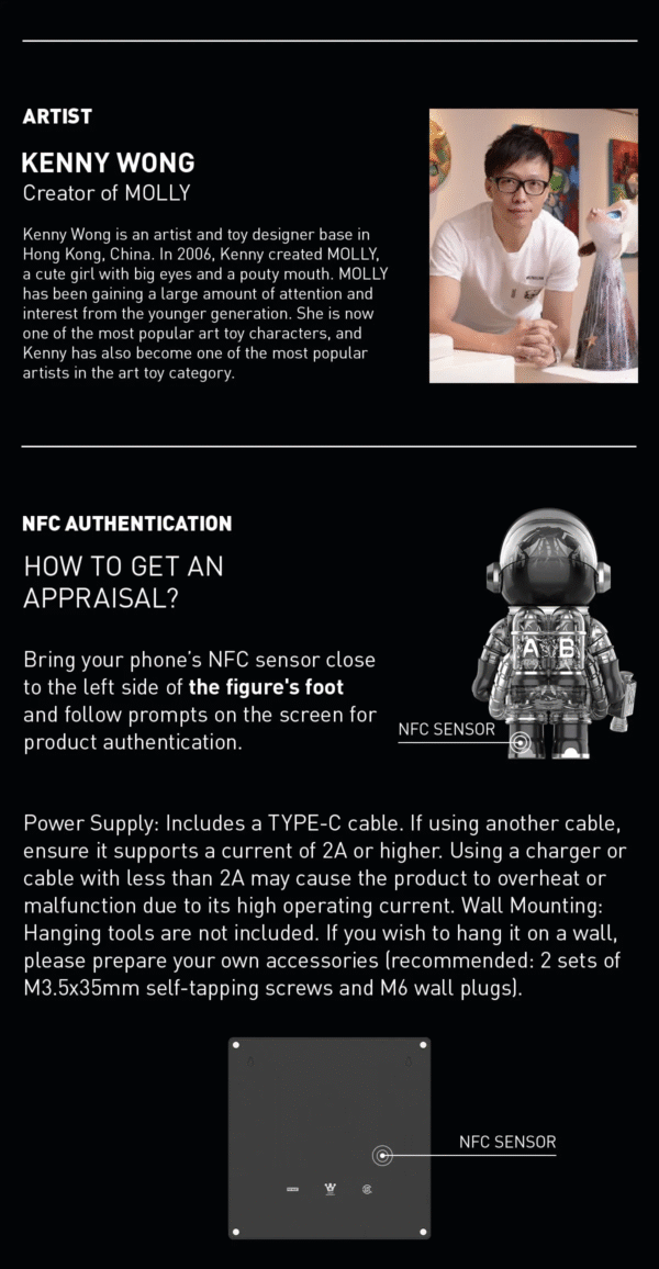 MEGA SPACE MOLLY 400% CLOT-Black Alienegra & ''IN SPACE'' 3D Painting