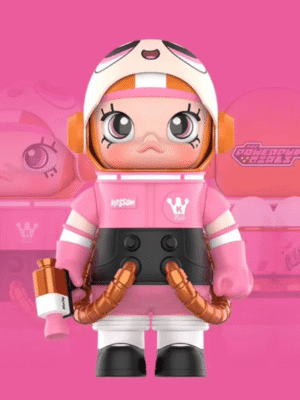 Mega Space Molly 400%+100% The Powerpuff Girls Series PVC Figures （Pink）