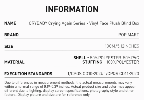 微信图片_20250810152346_776 CRYBABY Crying Again Series-Vinyl Face Plush Blind Box